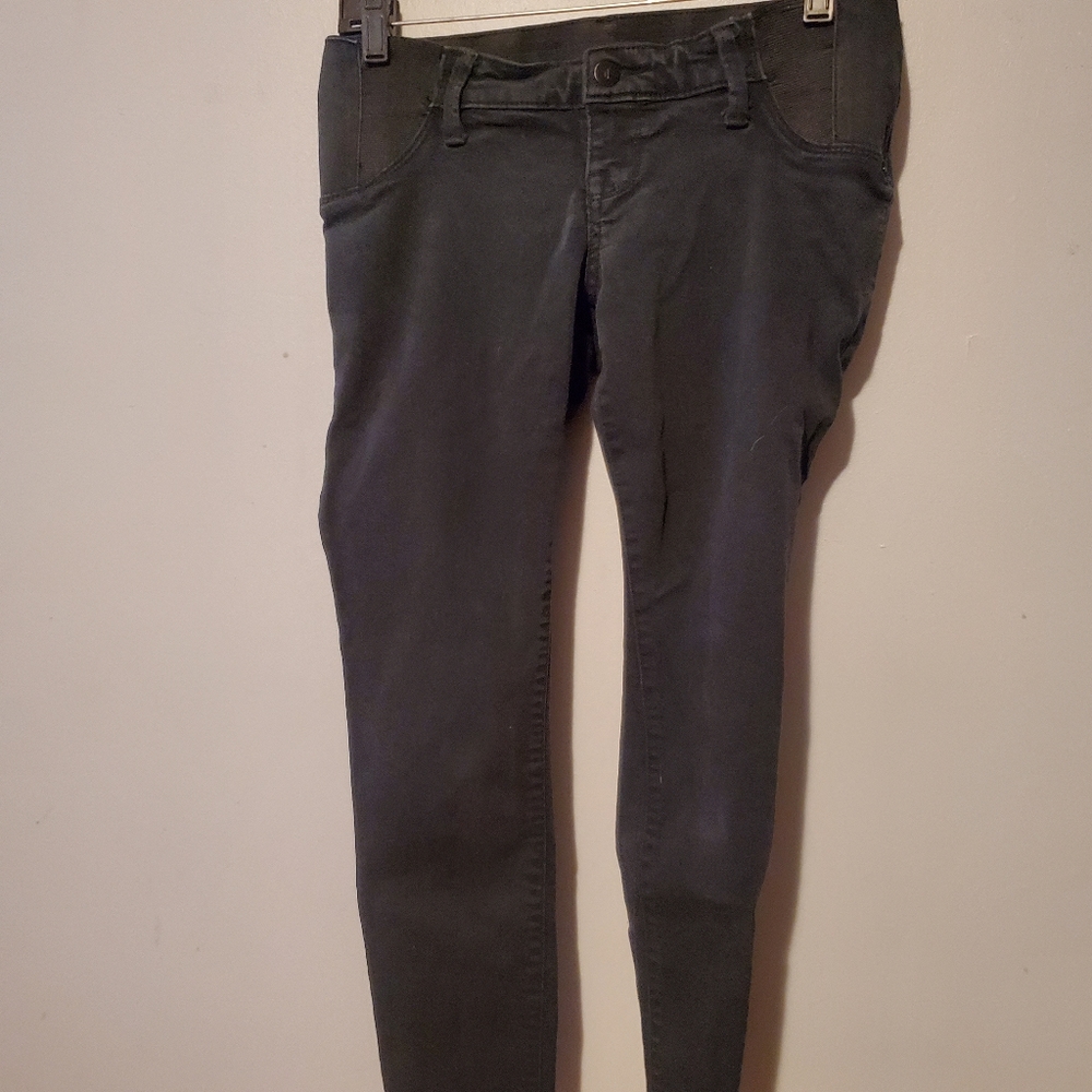 Women's Maternity Below Belly Black Denim Jeans Size 2